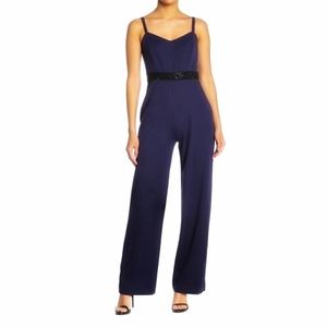 Onyx nite spaghetti straps straight leg jumpsuit